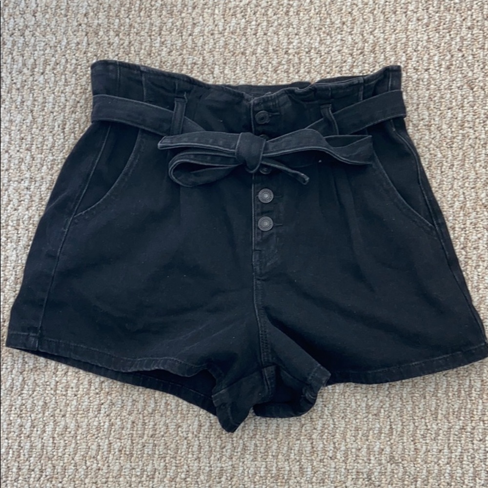 American Eagle Paperbag Denim Mom Shorts Size 6